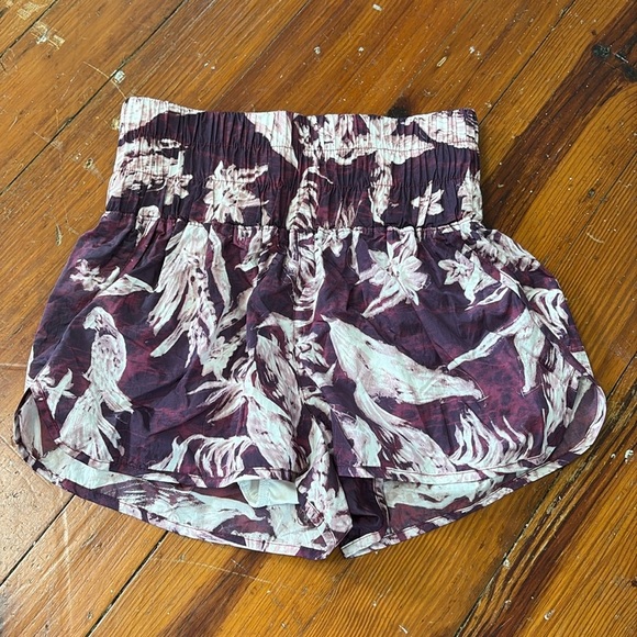 Free People Pants - Free People FP Movement The Way Home Eggplant Floral Shorts Medium